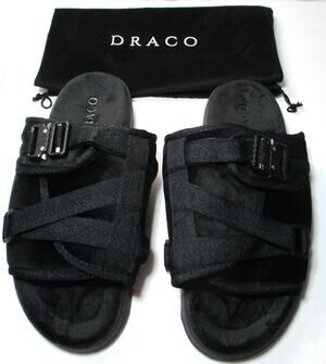New DRACO Remastered Phantom Black Slides w/ Dust Bag Men's 11-12 EU 44-45